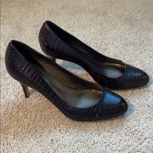 Ann Taylor animal skin, leather high heels